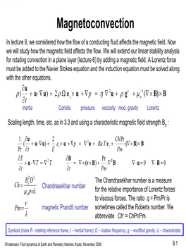 Magnetoconvection