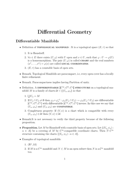 Differential Geometry