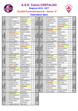 ASD Calcio CERTALDO Stagione 2016