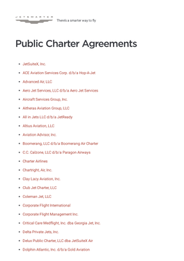 Public Charter Agreements
