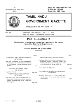 Tamil Nadu Government Gazette