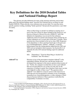 2010 National Survey on Drug Use and Health: Detailed Tables