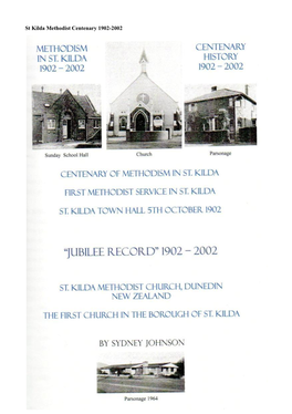 St Kilda Methodist Centenary 1902-2002 Page 1