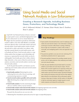 Using Social Media and Social Network Analysis in Law Enforcement