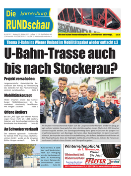 U-Bahn-Trasse Auch Bis Nach Stockerau?