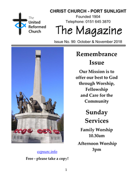 Remembrance Issue Sunday Services