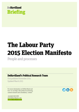 Manifesto Process Guide: Labour