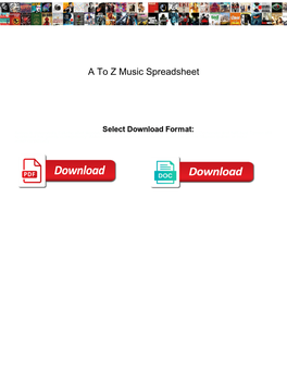 A to Z Music Spreadsheet