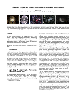 The Light Stages and Their Applications to Photoreal Digital Actors