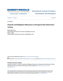 Hazards and Mitigation Measures in Aerospace Non-Destructive Testing