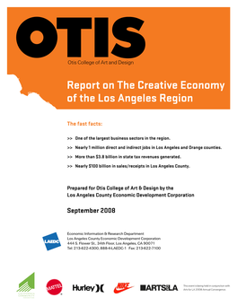 The Creative Economy in the Los Angeles Area