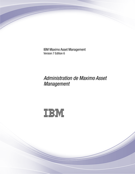 Administration De Maximo Asset Management