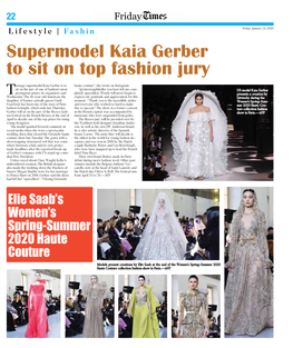 Supermodel Kaia Gerber to Sit on Top Fashion Jury