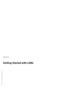 Getting Started with Cxml Company