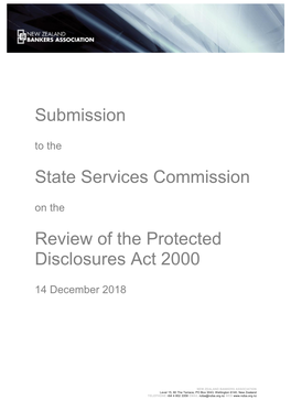 Review of the Protected Disclosures Act 2000