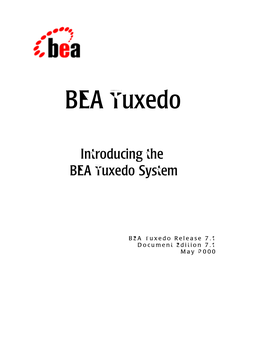 Introducing the BEA Tuxedo System