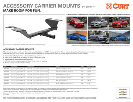 Accessory Carrier Mounts by Curt™1 Make Room for Fun