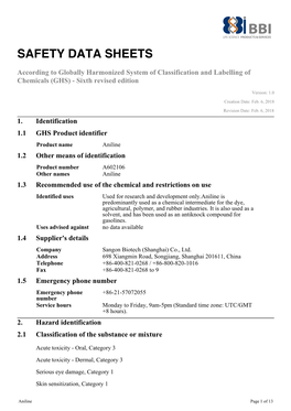 Safety Data Sheets