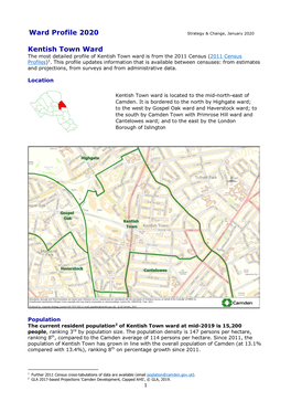 Ward Profile 2020 Kentish Town Ward