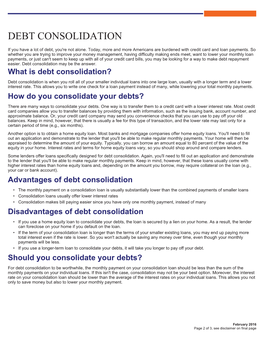 Debt Consolidation