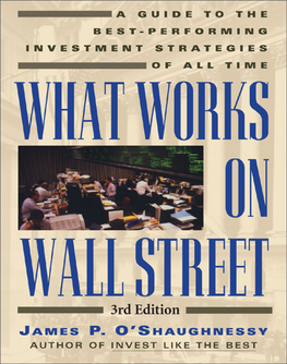 What Works on Wall Street, Third Edition