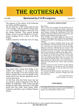 June 2005 Sponsored by C & W Longmore Issue No 30