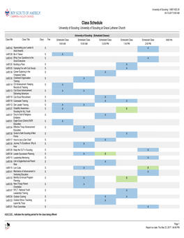 Class Schedule University of Scouting: University of Scouting at Grace Lutheran Church
