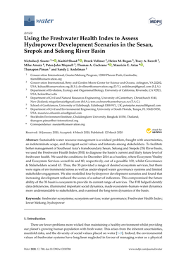 Using the Freshwater Health Index to Assess Hydropower Development Scenarios in the Sesan, Srepok and Sekong River Basin