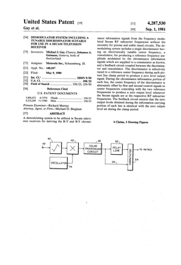 United States Patent (19) 11) 4,287,530 Gay Et Al