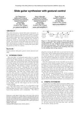 Slide Guitar Synthesizer with Gestural Control