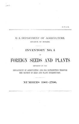 Foreign Seeds and Plants