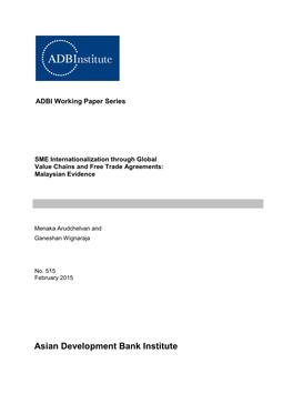 SME Internationalization Through Global Value Chains and Free Trade Agreements: Malaysian Evidence