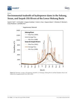 Environmental Tradeoffs of Hydropower Dams in the Sekong, Sesan, and Srepok (3S) Rivers of the Lower Mekong Basin
