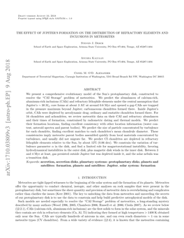 Arxiv:1710.03809V3 [Astro-Ph.EP] 9 Aug 2018 1