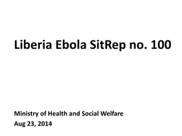 Liberia Ebola Sitrep No. 50