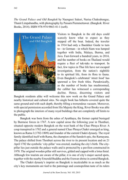 The Grand Palace and Old Bangkok by Naengnoi Suksri, Narisa Chakrabongse, Thanit Limpabandhu, with Photography by Paisarn Piemmettawat