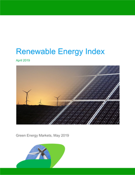 Renewable Energy Index April 2019