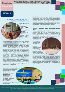 Newsletter NCDHR