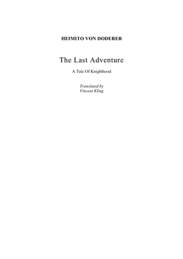 The Last Adventure