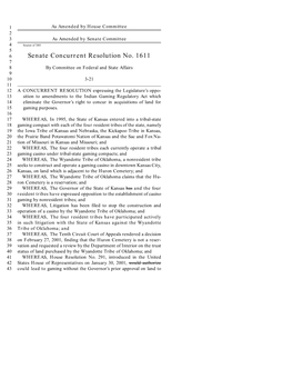 Senate Concurrent Resolution No. 1611