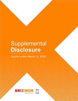 1Q2020 Supplemental Disclosure