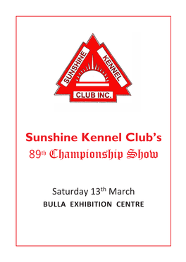 Sunshine Kennel Club's