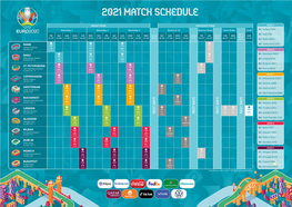 UEFA Euro 2020 Schedule