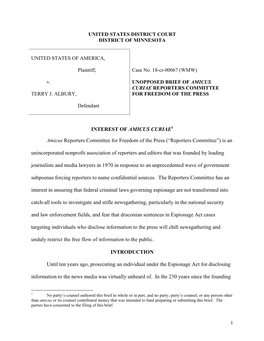 RCFP Albury Amicus Brief.Pdf