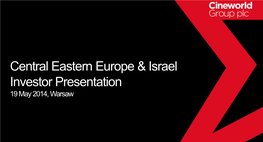 Central Eastern Europe & Israel Investor Presentation
