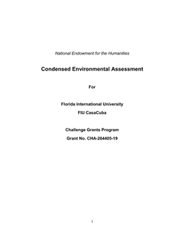 Condensed Environmental Assessment