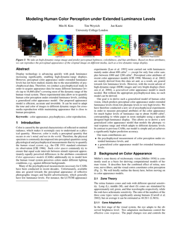 Modeling Human Color Perception Under Extended Luminance Levels