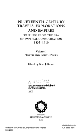 Nineteenth-Century Travels, Explorations and Empires Writings from the Era of Imperial Consolidation 1835-1910