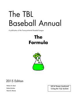 2015 TBL Annual 3 the TBL Baseball Annual