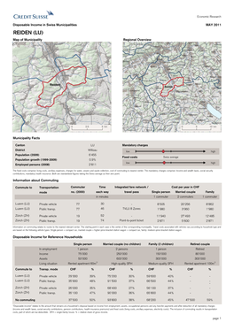 REIDEN (LU) Map of Municipality Regional Overview